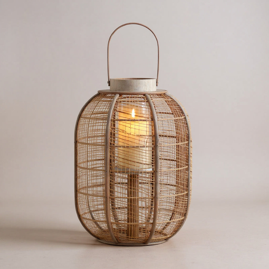 Linen Lantern Floor Lamp