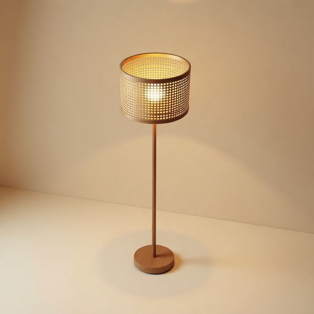 Cesto Rattan Floor Lamp