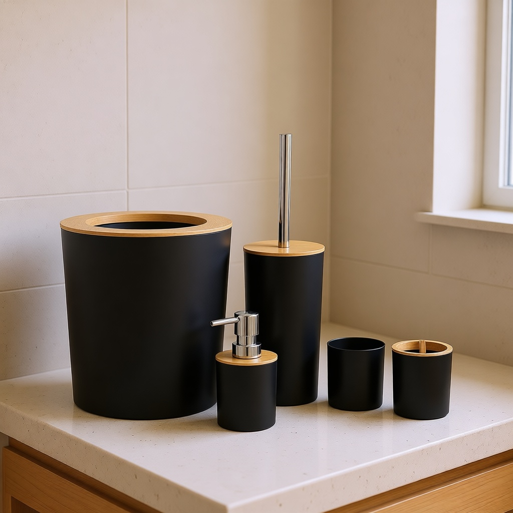 Bamboo Bathroom Set (6 Pieces)
