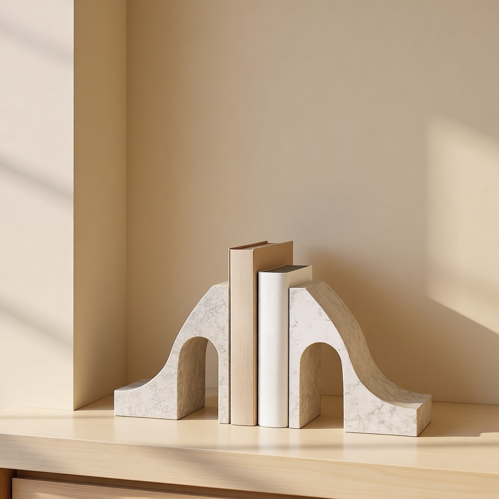 Arco Marble Bookends