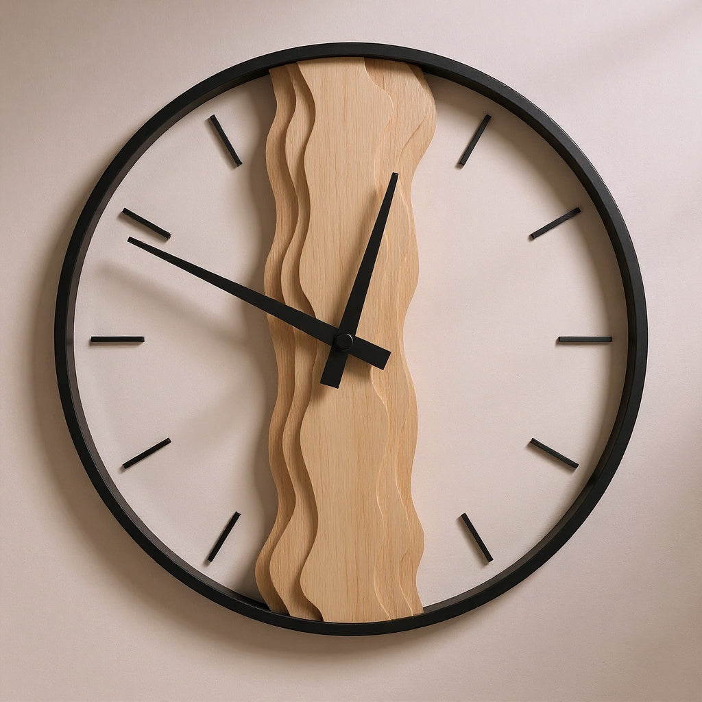 Iron & Oak Wall Clock