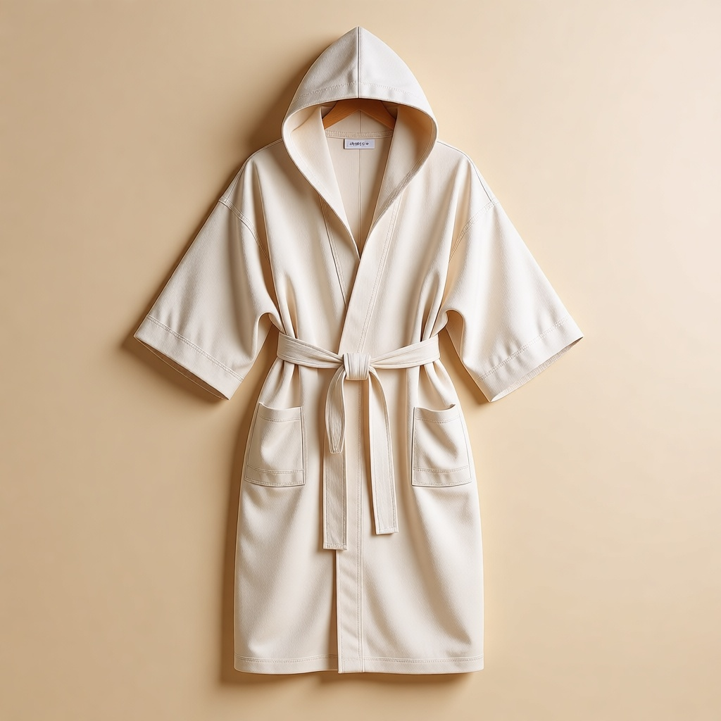Linen Kimono Robe shown in full