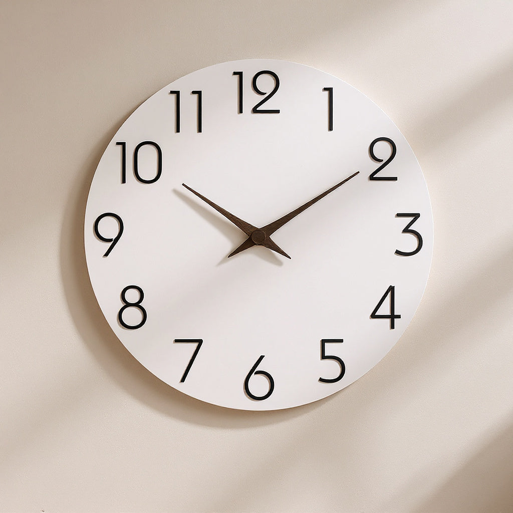 Simple White Wall Clock