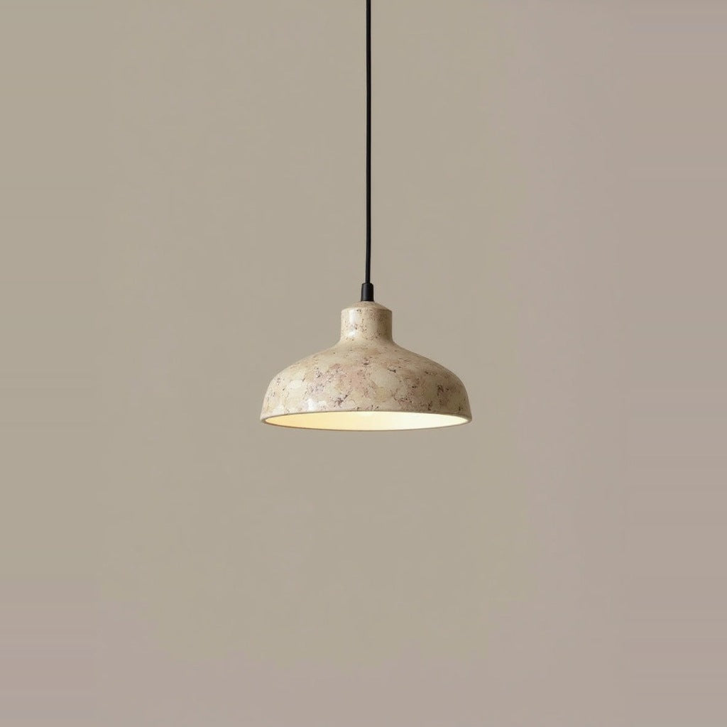 Travertine-Look Ceiling Light