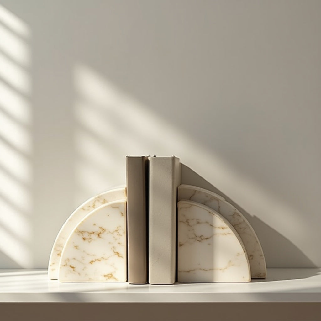 Arco Marble Bookends