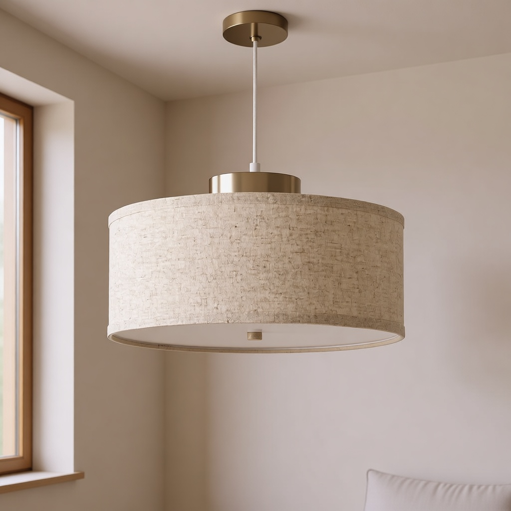 Woven Linen Ceiling Lamp