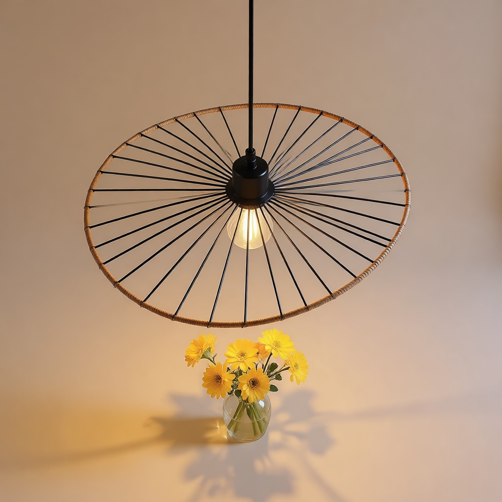 Vintage Rattan Pendant Ø50