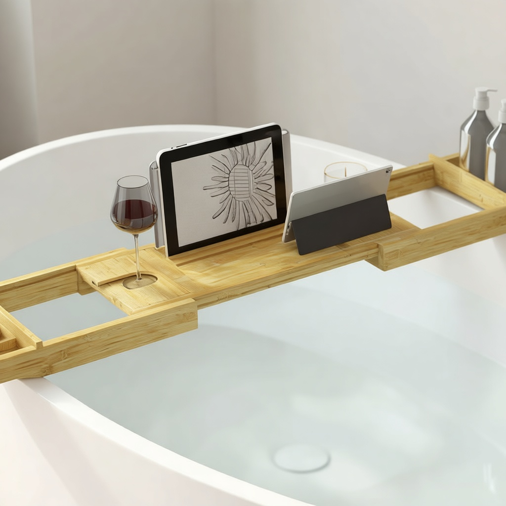 Extendable Bamboo Bath Caddy