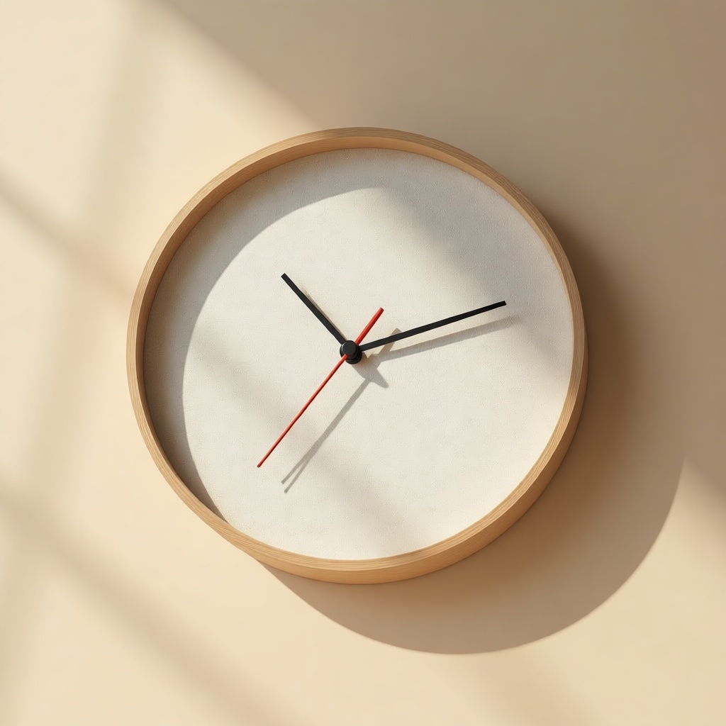 Lino Linen Face Clock