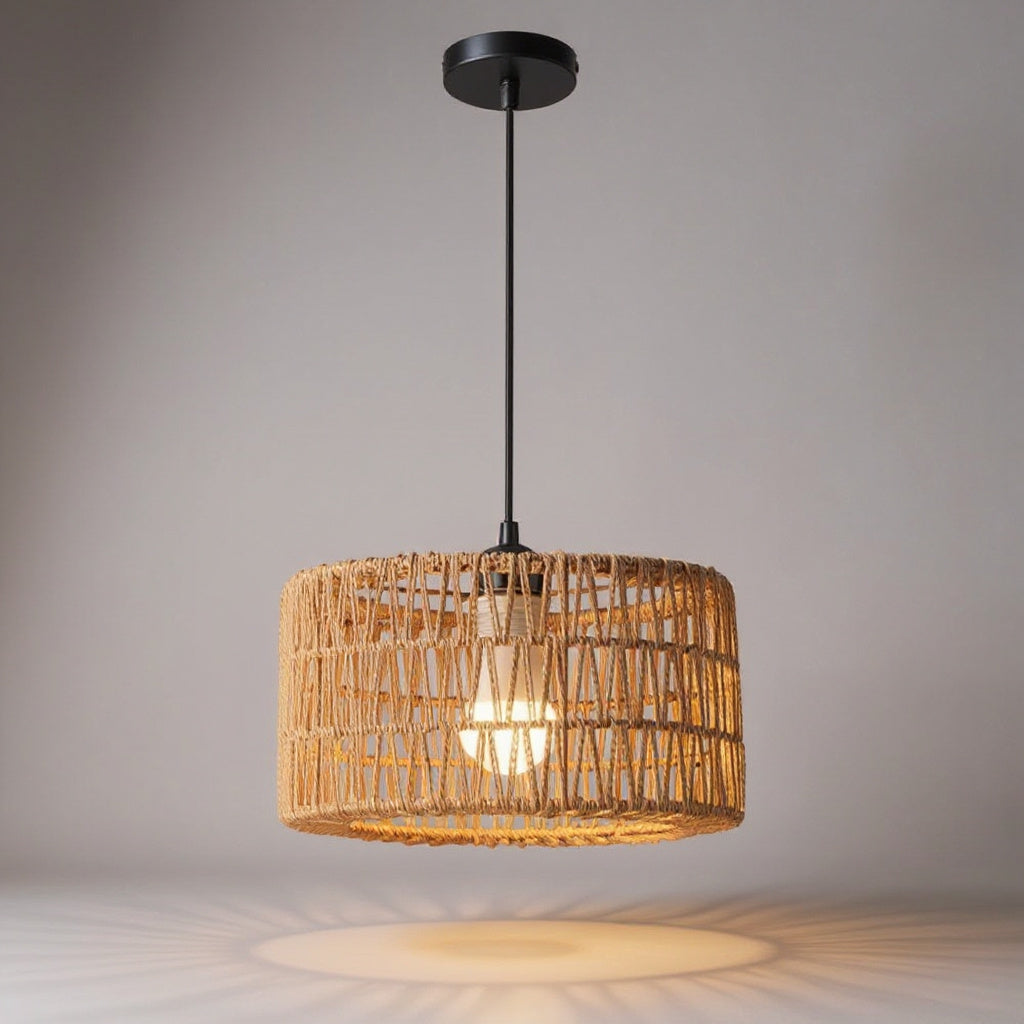 Wicker Rattan Ceiling Lamp