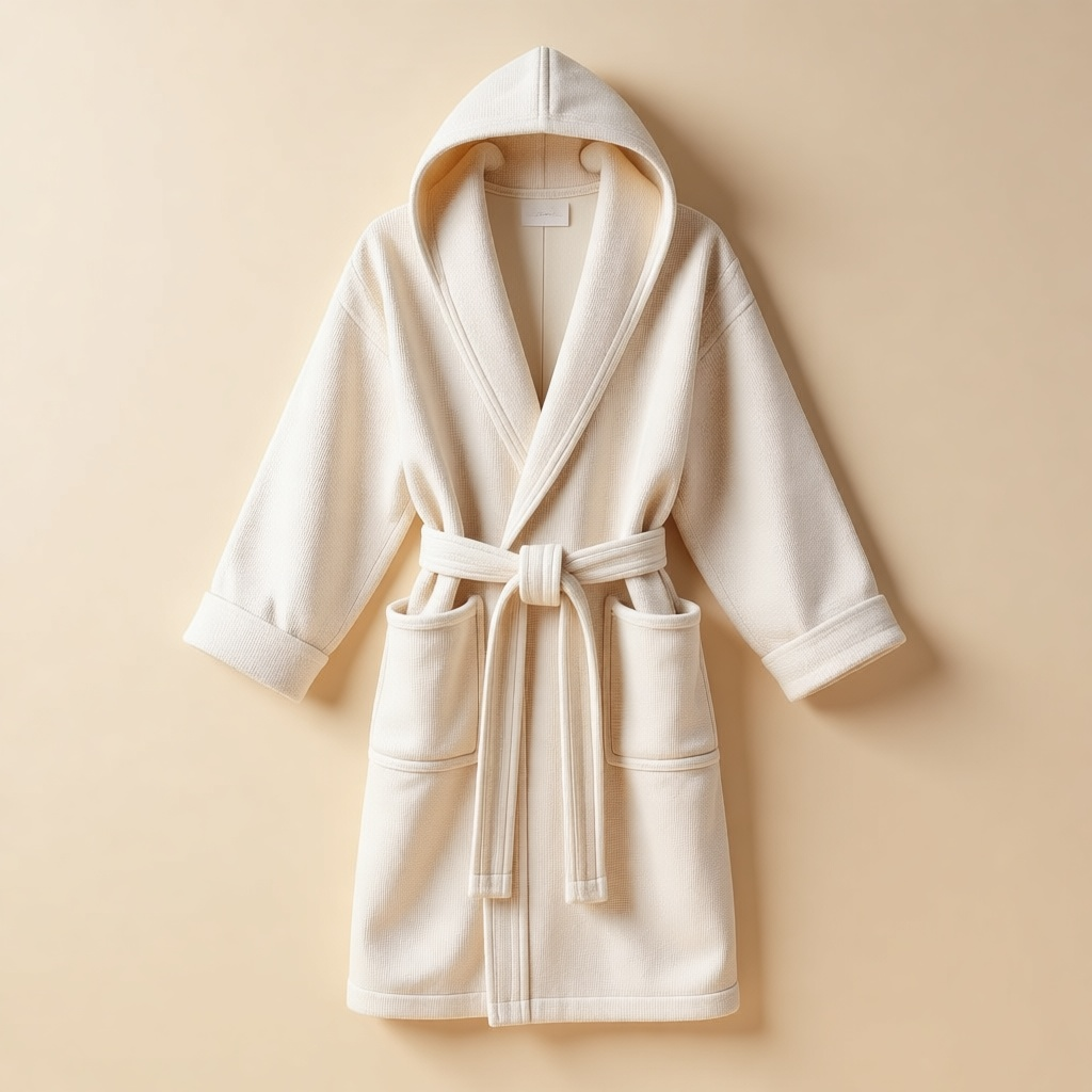 Nube Waffle Bathrobe shown in full
