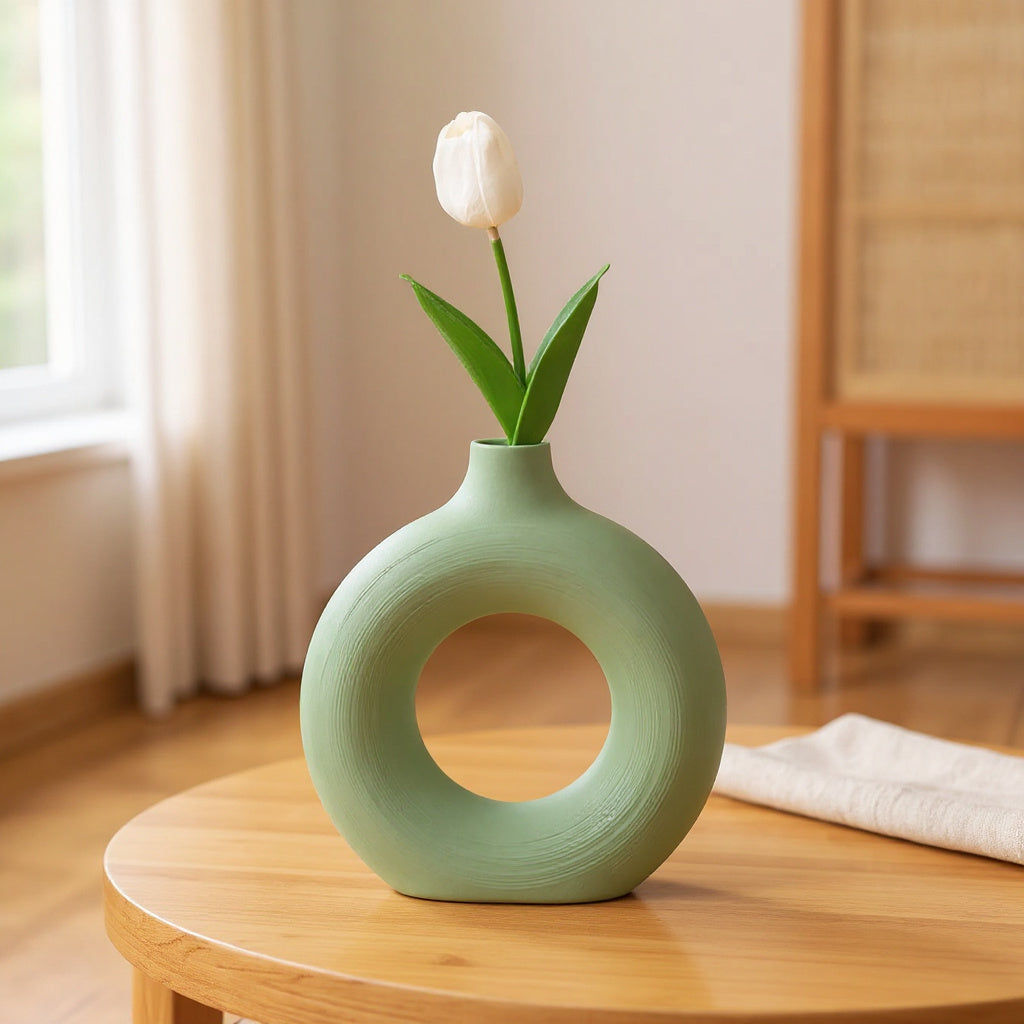 Round Matte Ceramic Vase
