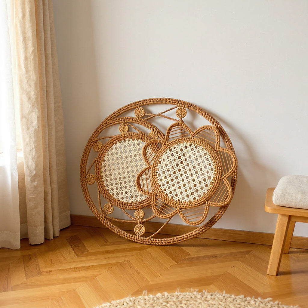Woven Rattan Wall Disc