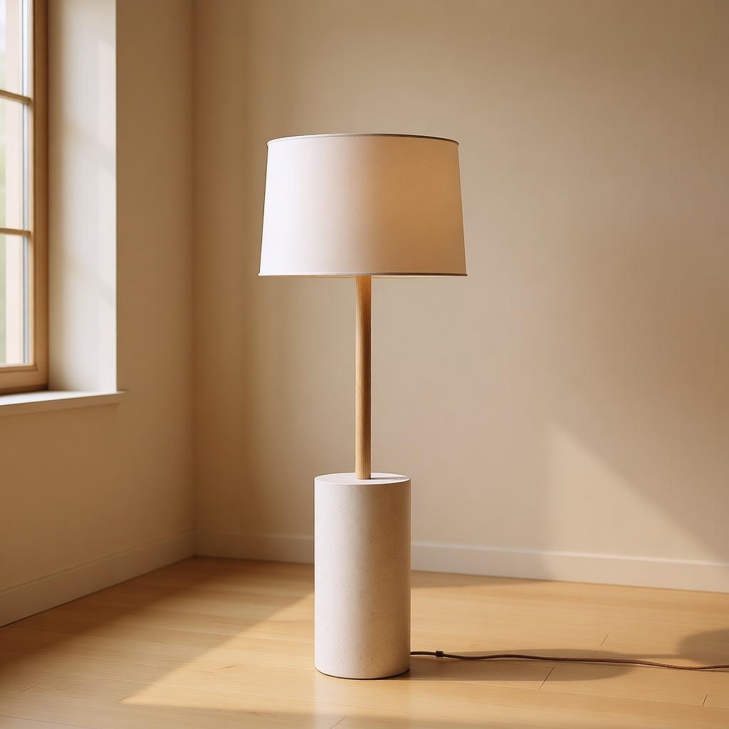 Travo Travertine Floor Lamp