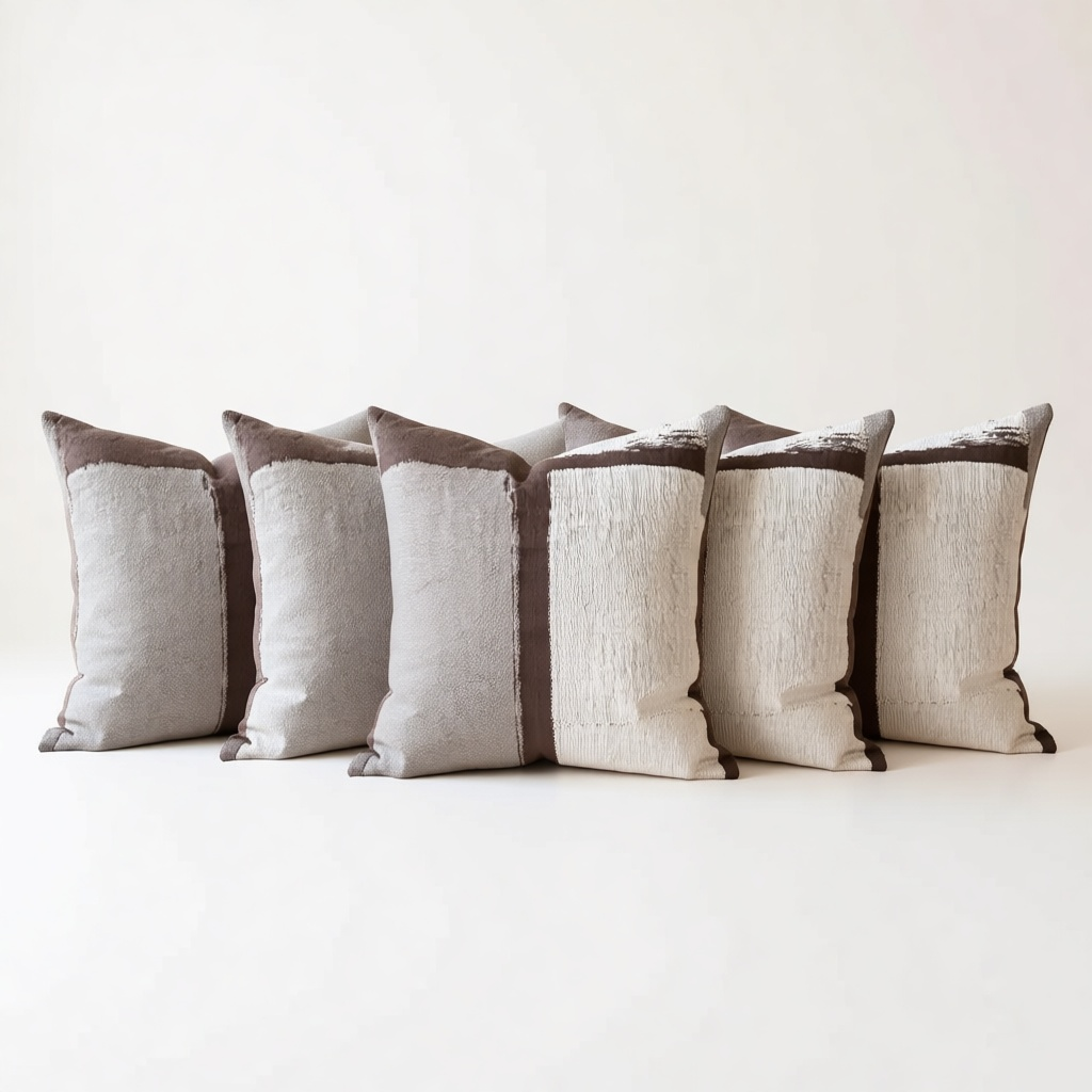 Sera Stripe Cushion Set shown in full