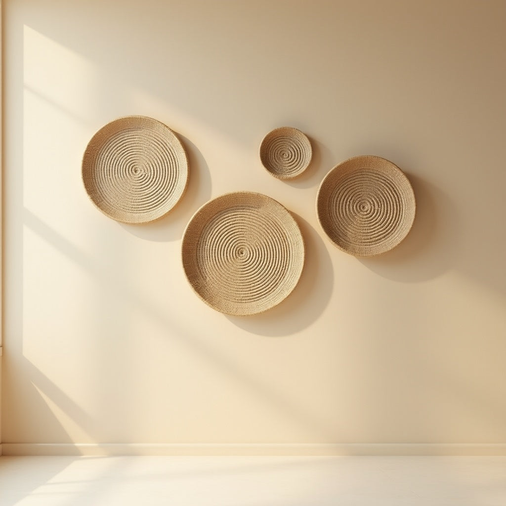 Rattan Wall Disc Trio