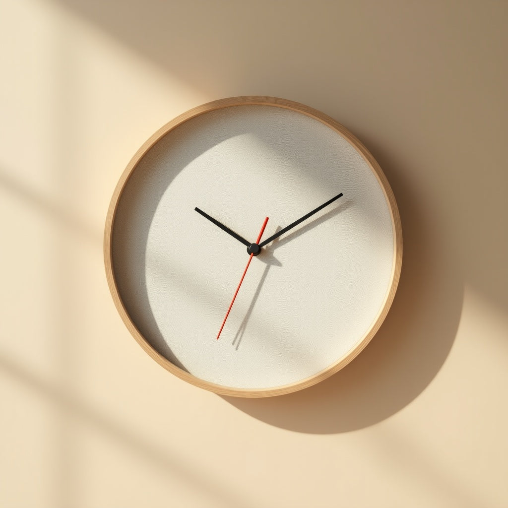 Lino Linen Face Clock