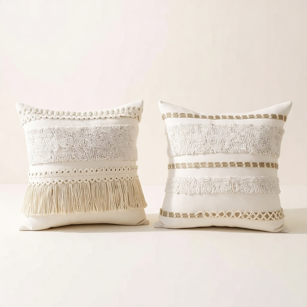 Tribu Fringed Cushion Set shown in full