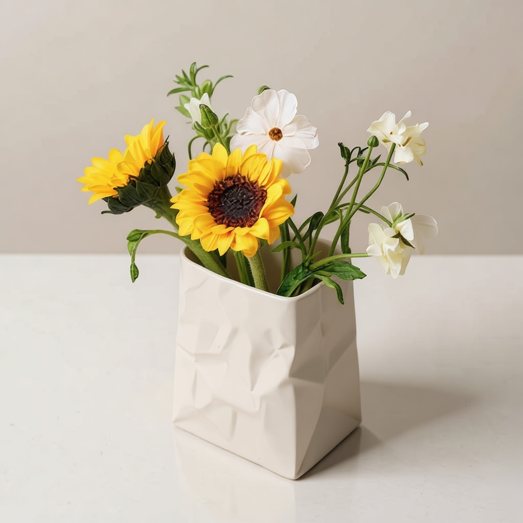 Paper Bag Resin Vase