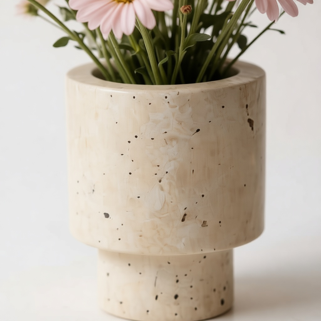 Natural Travertine Pampas Vase