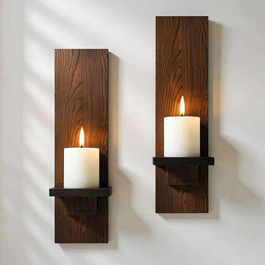 Wall-Mounted Candle Sconces (Set of 2)