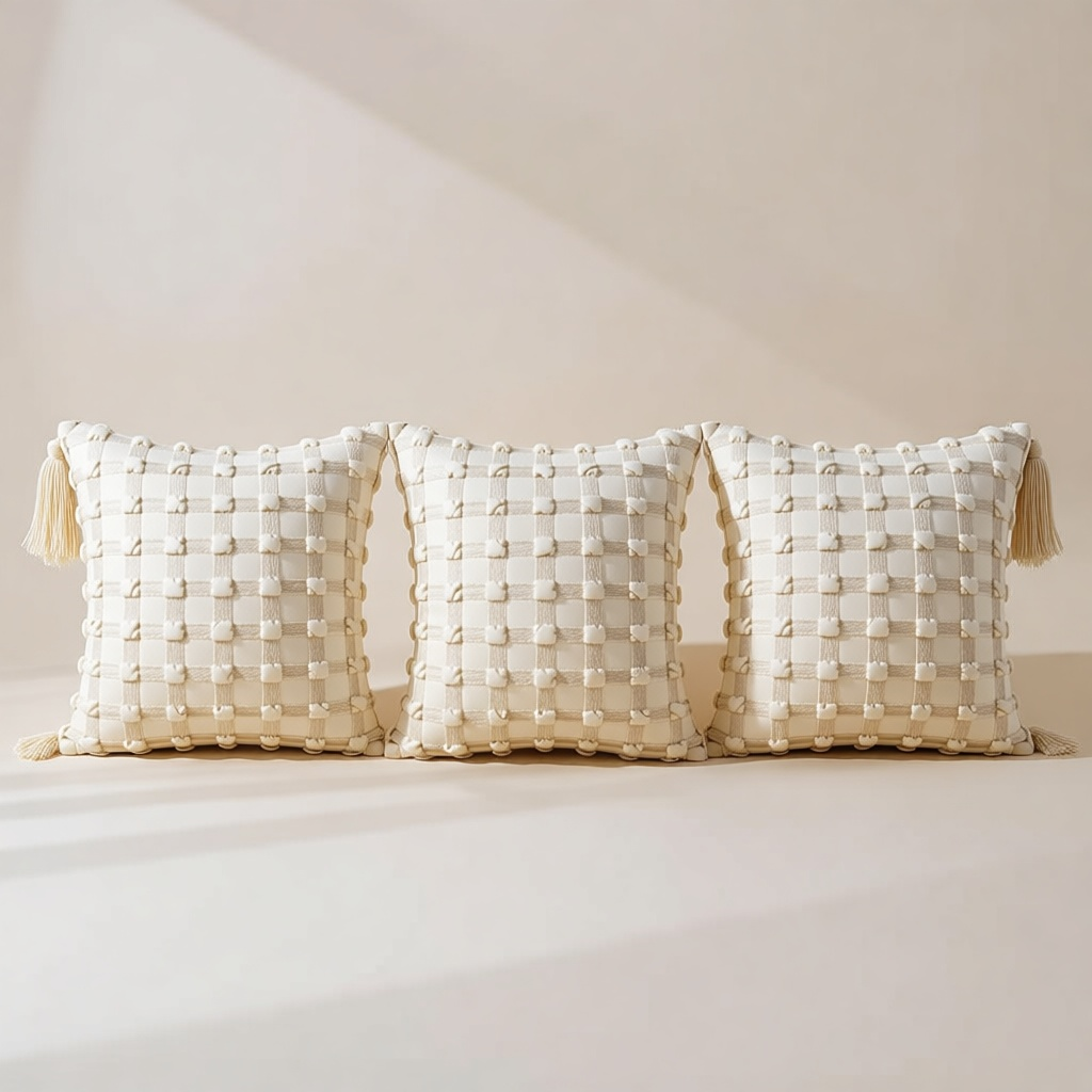 Vintage Tufted Cushion Cover shown in full