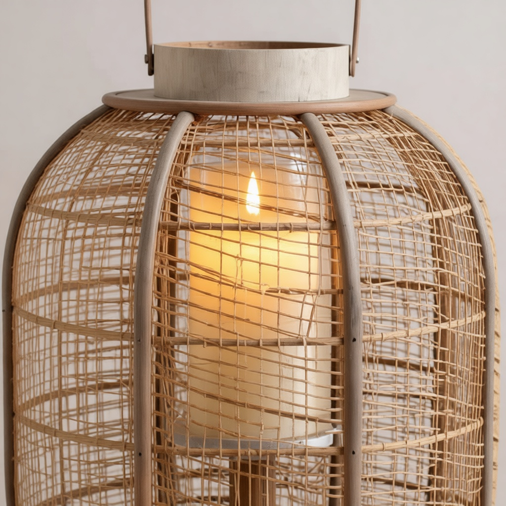 Linen Lantern Floor Lamp