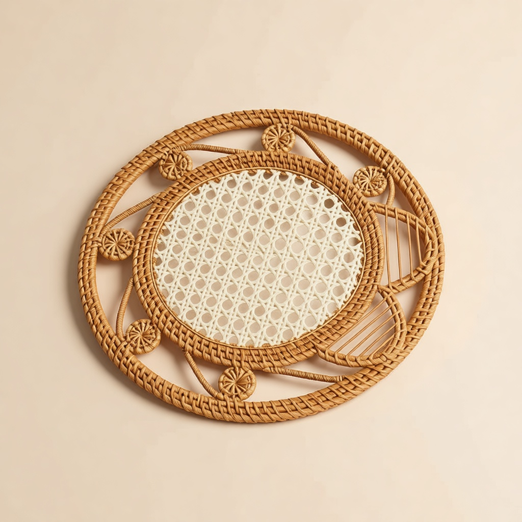 Woven Rattan Wall Disc