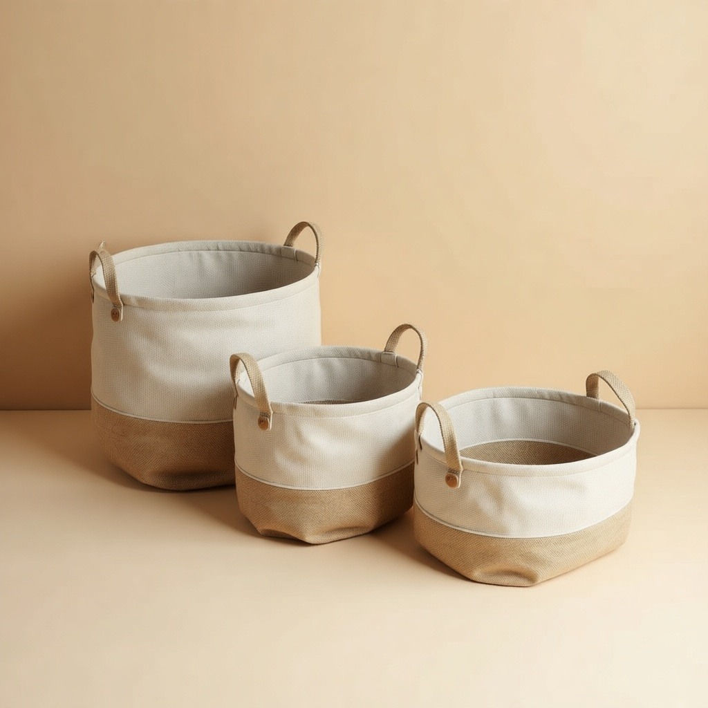 Jute Storage Basket Set