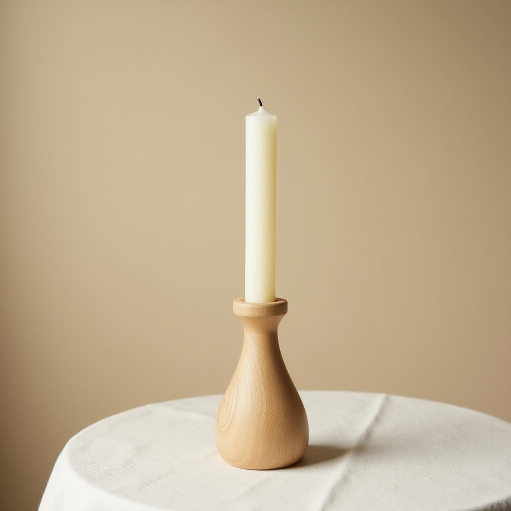 Fuso Wooden Candlestick