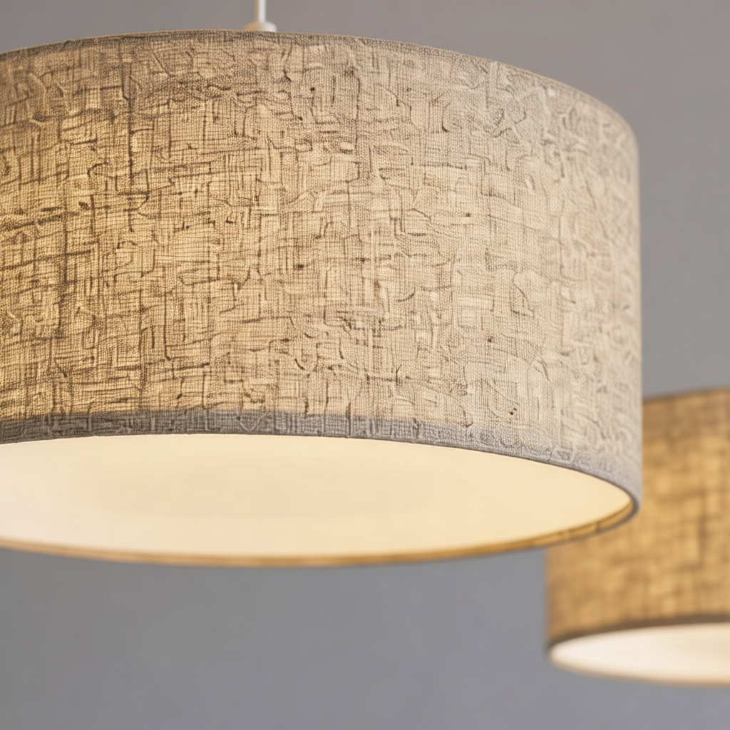 Linen Drum Ceiling Light
