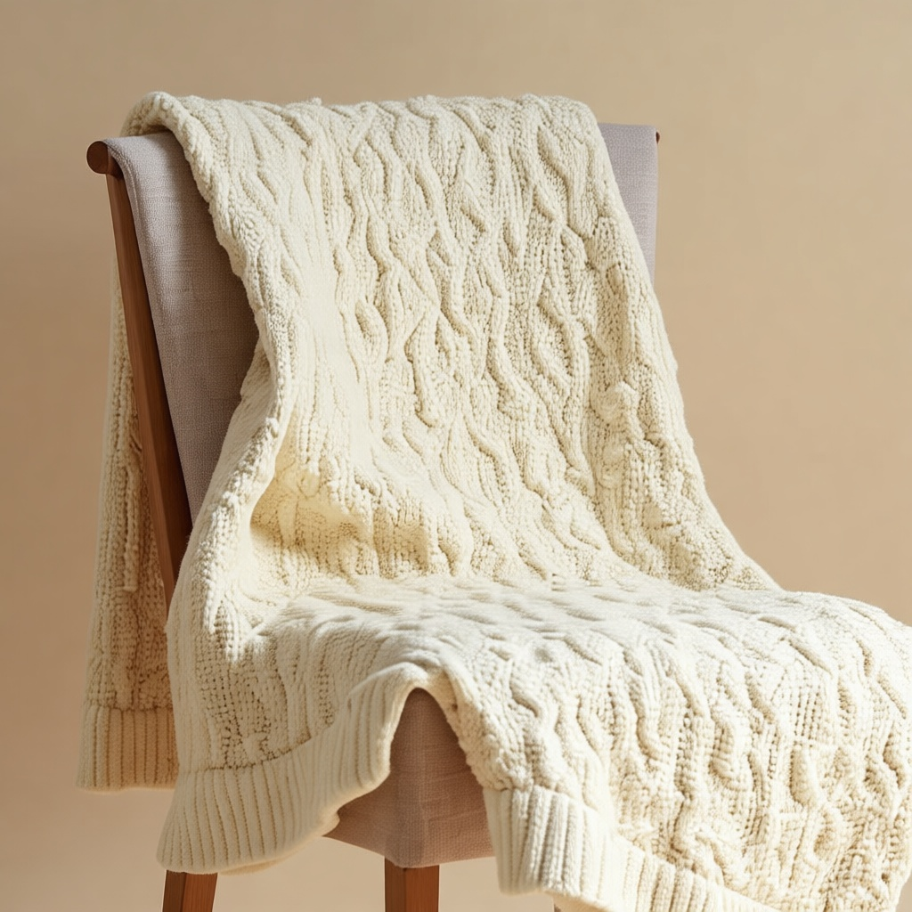Trecce Cable Knit Throw