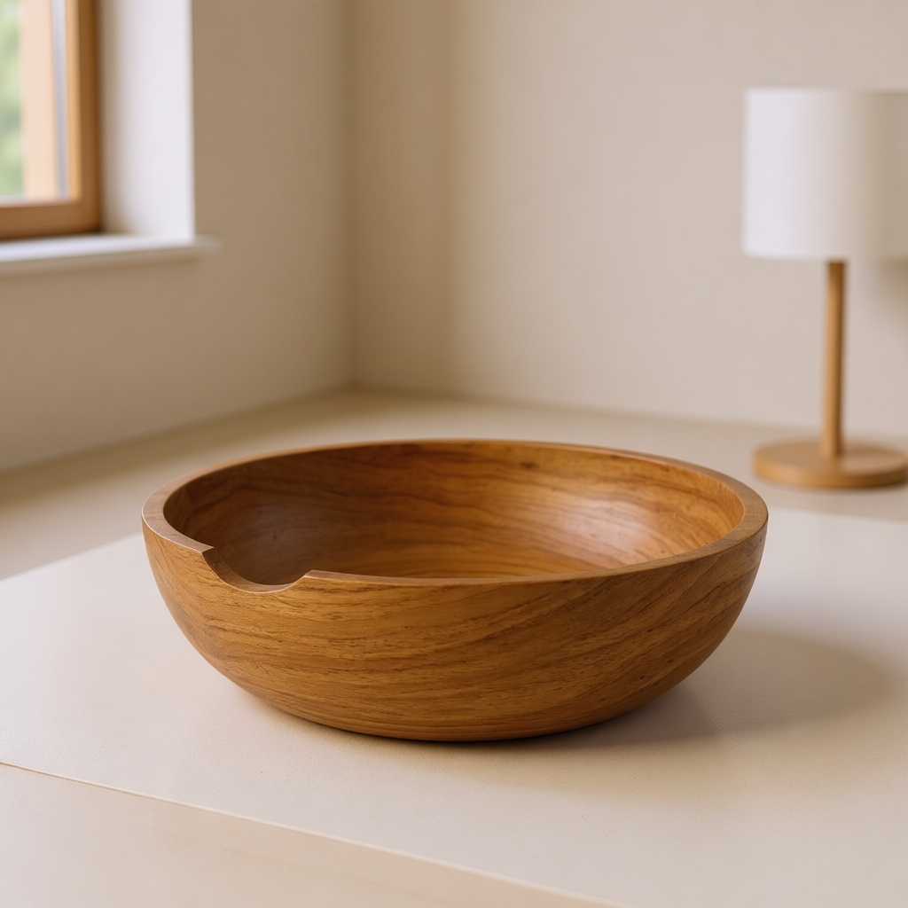 Large Wooden Fruit Bowl