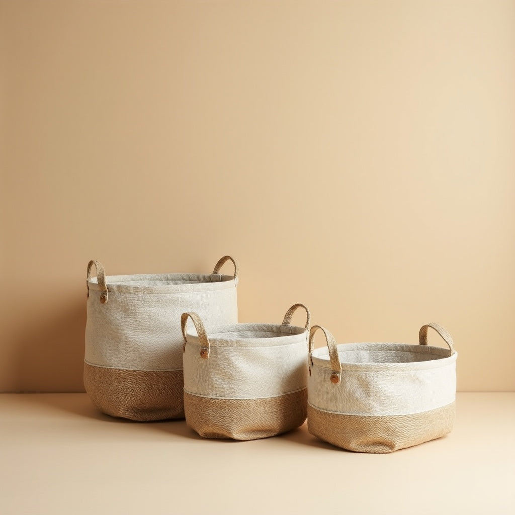 Jute Storage Basket Set