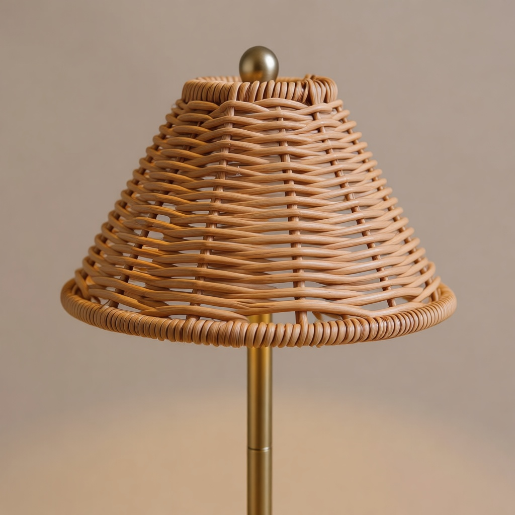 Cordless Rechargeable Rattan Lamp