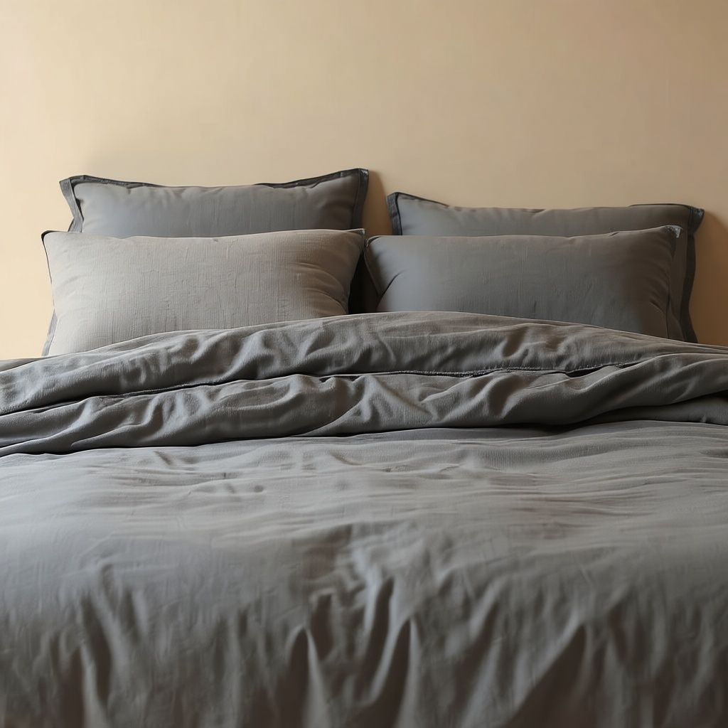 Linen Duvet Set — Charcoal