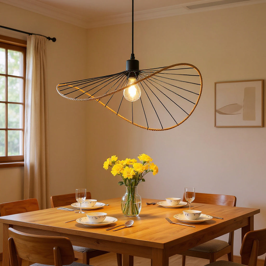 Vintage Rattan Pendant Ø50