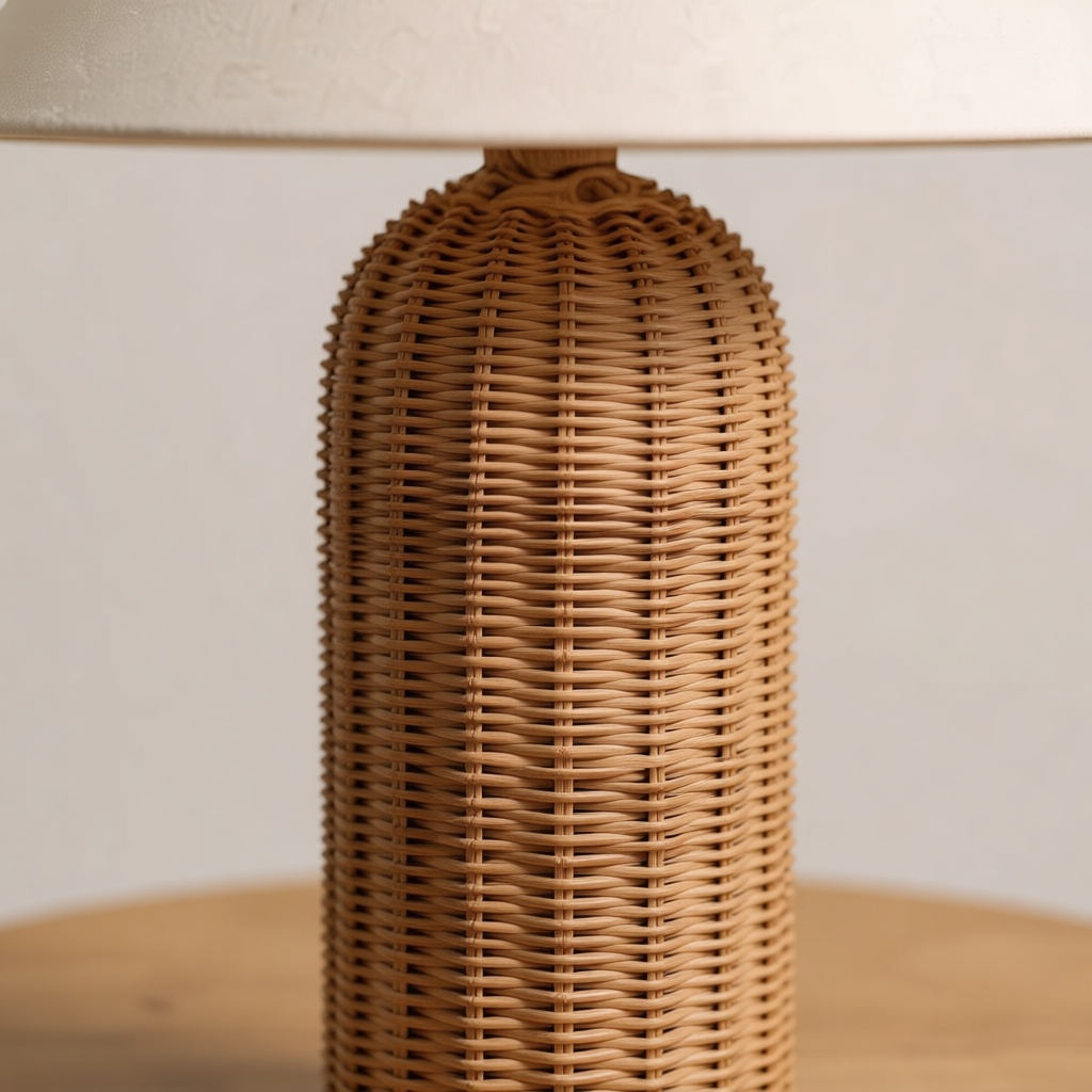 Wabi-Sabi Rattan Table Lamp