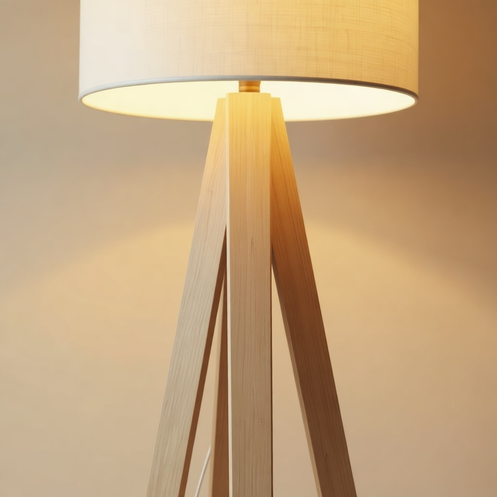 Tripode Wooden Tripod Lamp