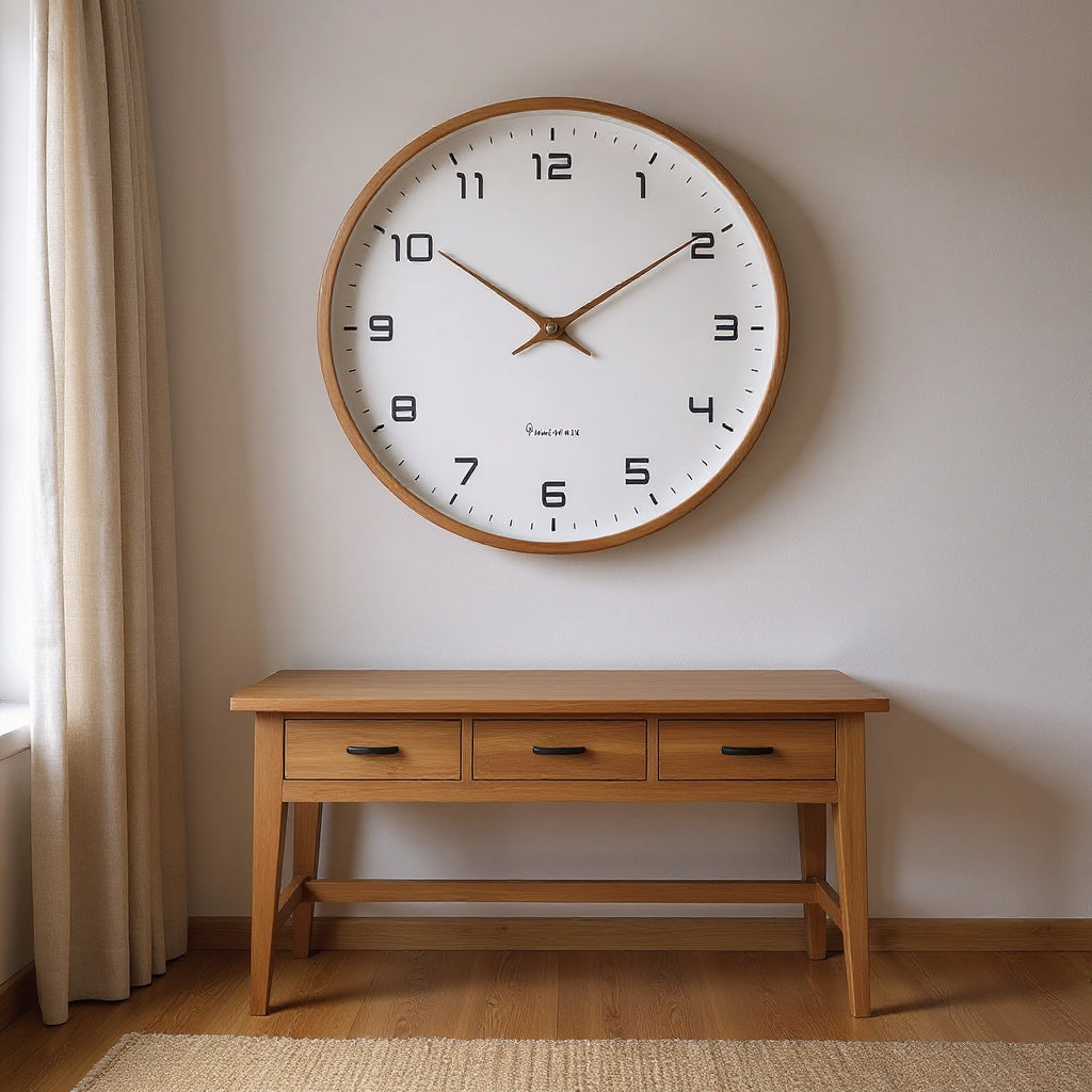 Scandinavian Wood Rim Clock