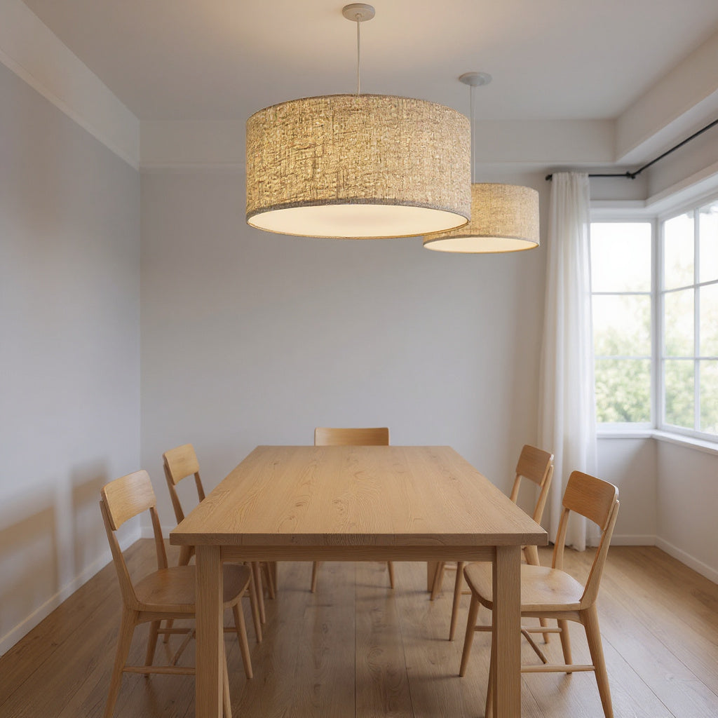 Linen Drum Ceiling Light