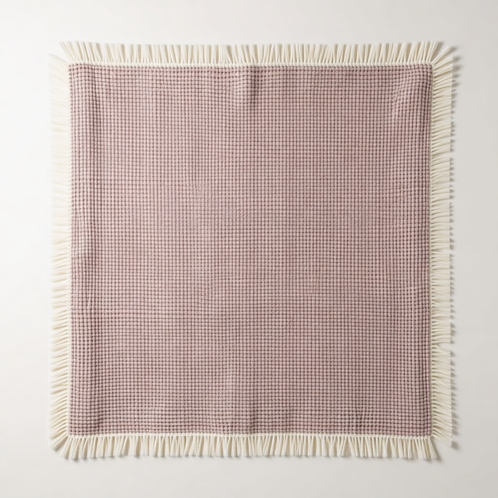 Cotton-Linen Tassel Throw shown in full