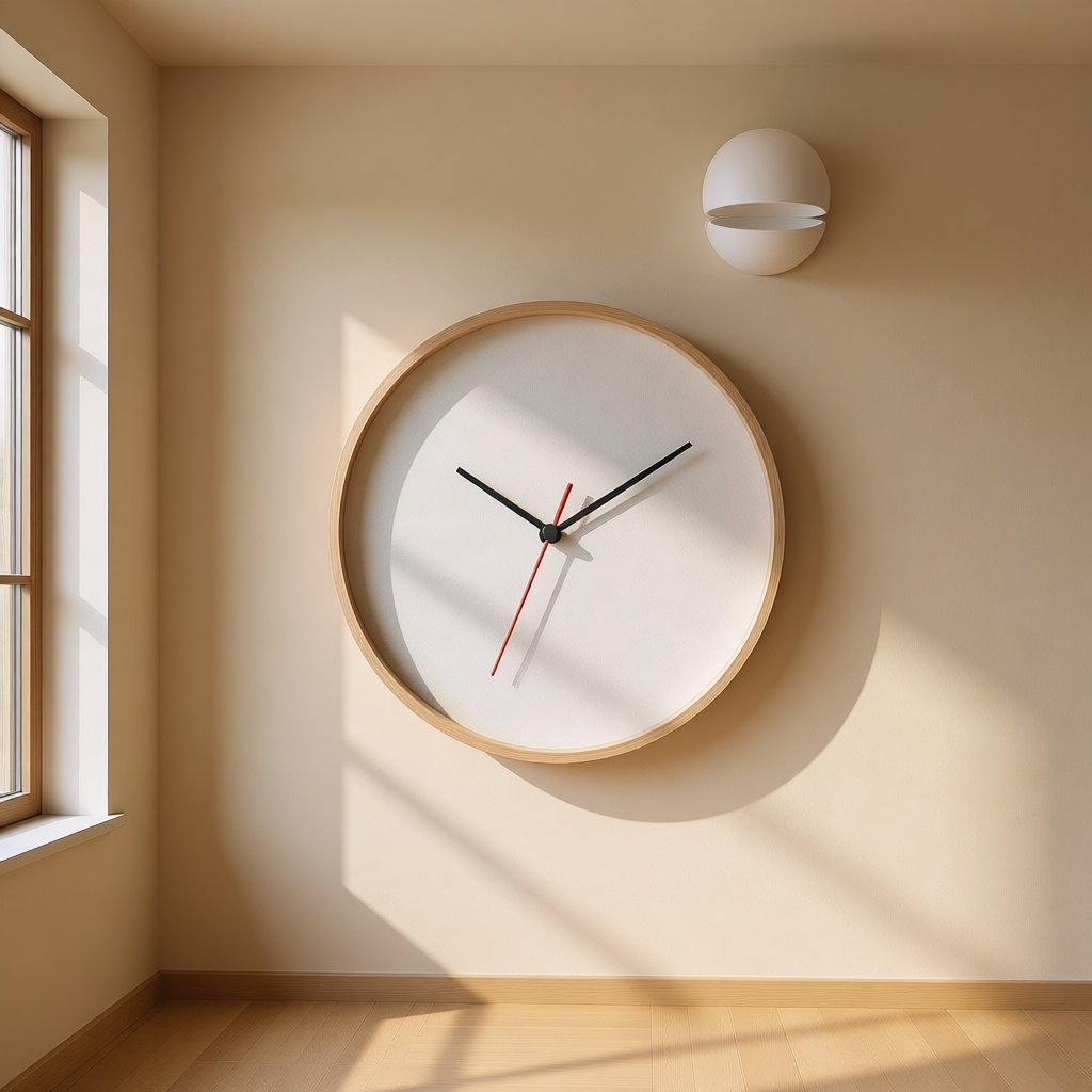 Lino Linen Face Clock