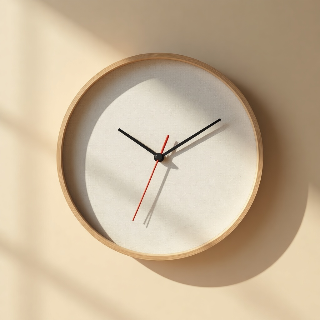 Lino Linen Face Clock