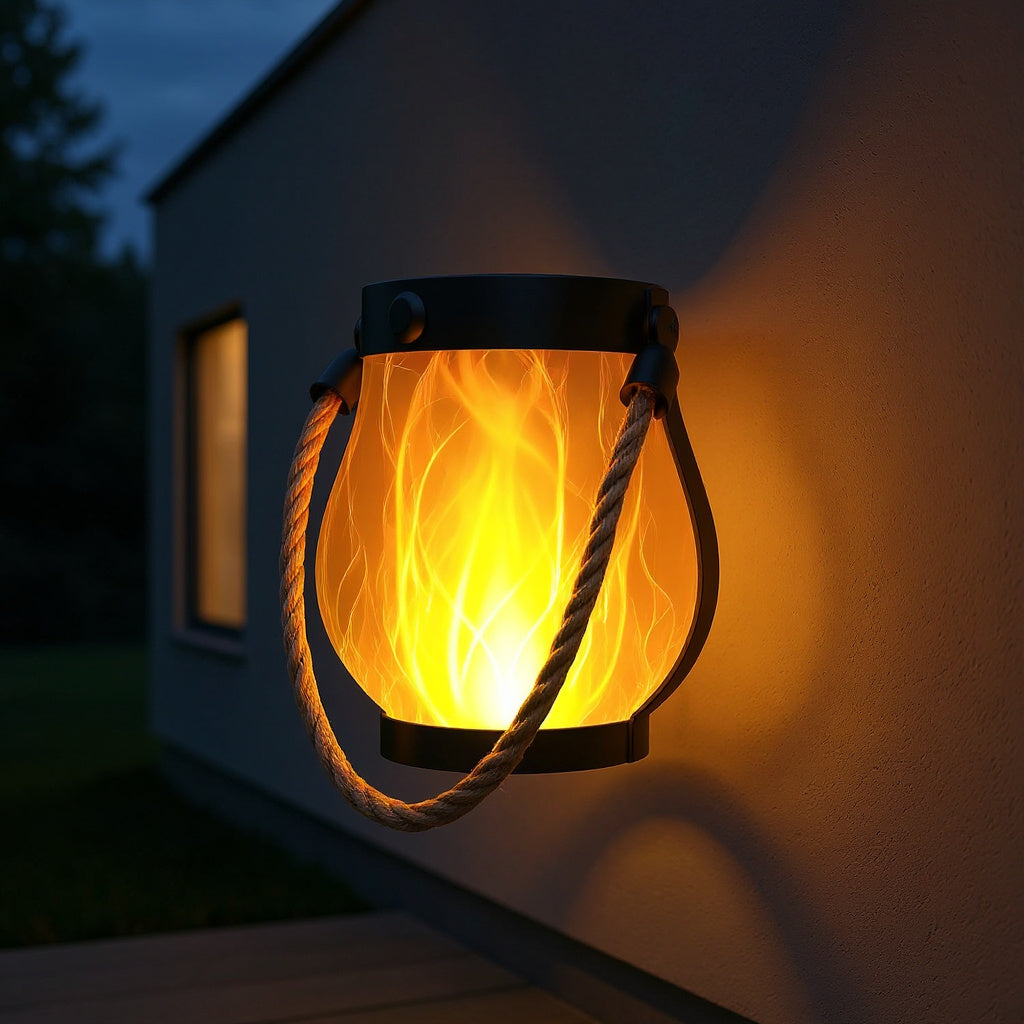 Solar Flame Rope Lantern