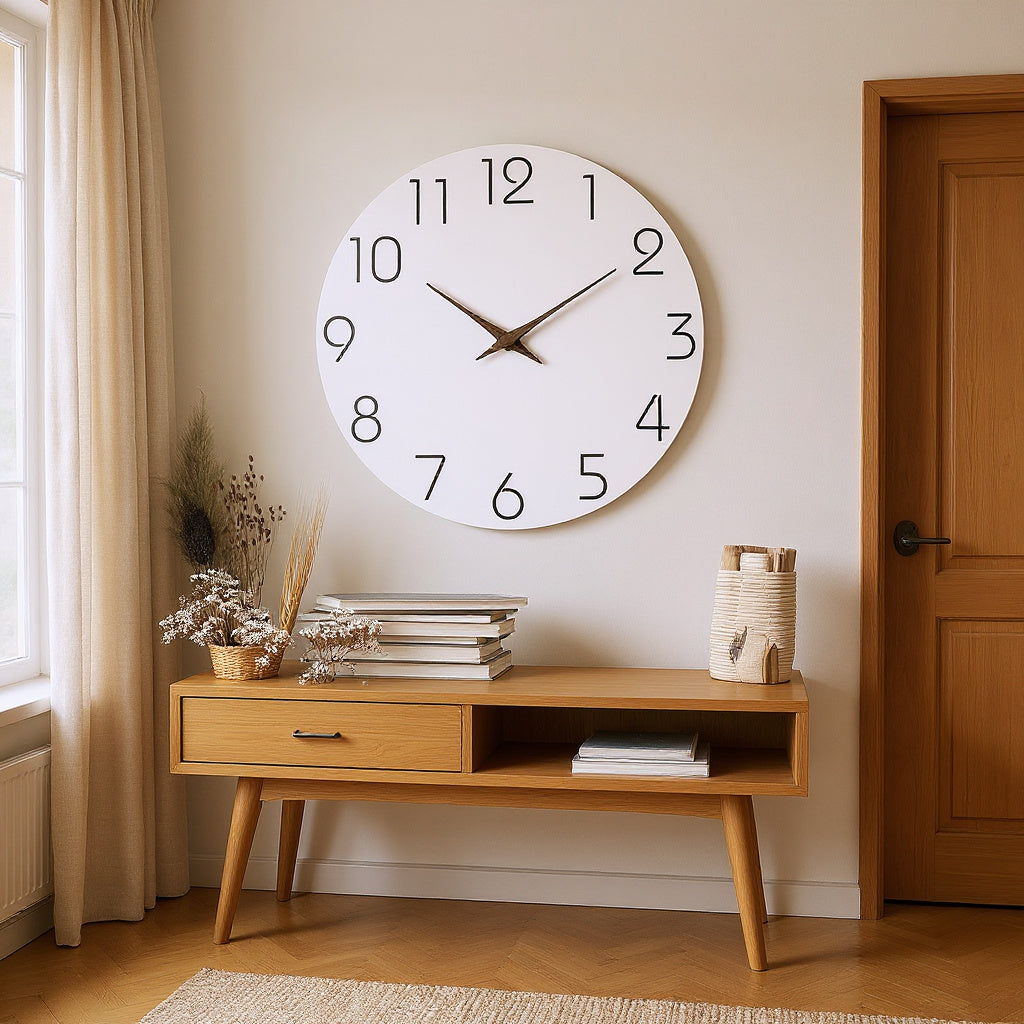 Simple White Wall Clock