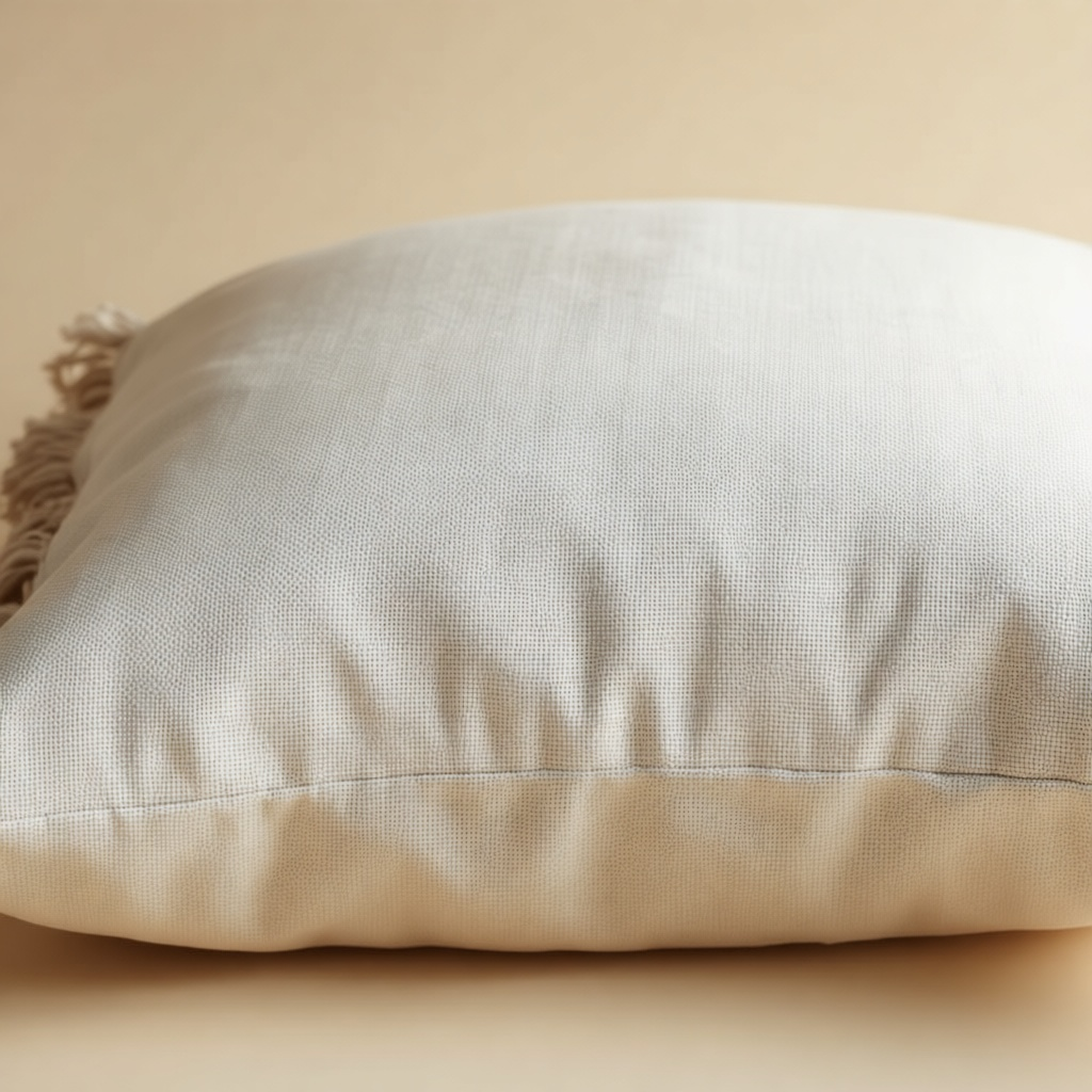 Fringed Linen Cushion