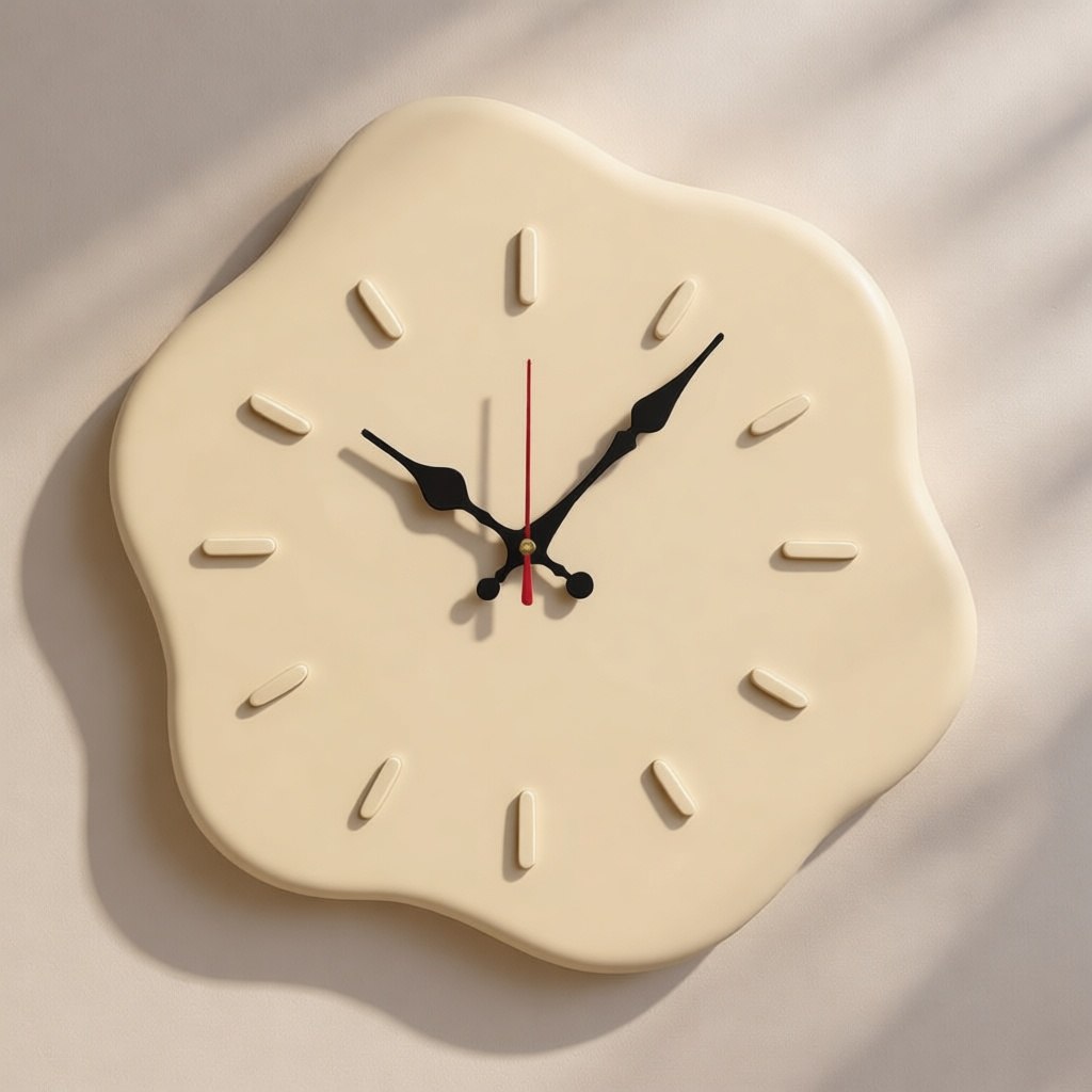 White Wooden Retro Wall Clock