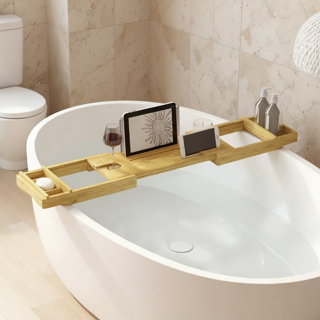 Extendable Bamboo Bath Caddy