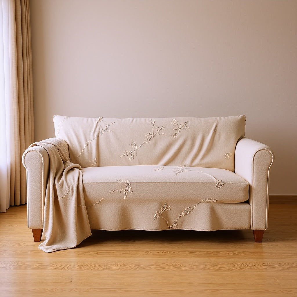 Chenille Geometric Sofa Throw Cover